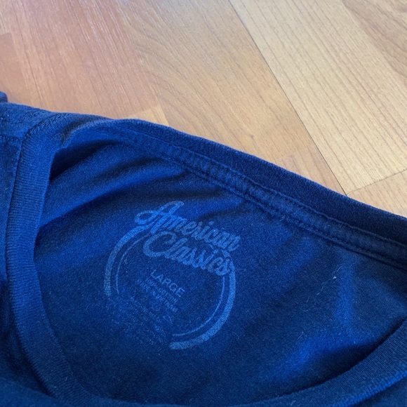 BACK TO THE FUTURE VINTAGE STYLE TEE NAVY DELOREAN - Picture 3 of 3